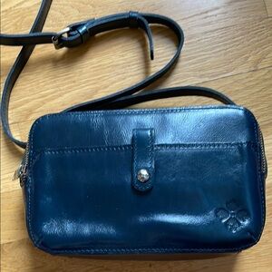 Patricia Nash Alessa Leather Crossbody Bag - lapis blue